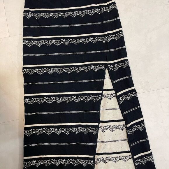 Free People slit pencil skirt in nordic stripe - Picture 8 of 11